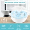 Microwave Bottle Sterilizer Set Steam Sterilizer Fits 6 Baby Bottles for Baby Bottles Pacifiers Cups Disinfect in 2-6 Minutes 1