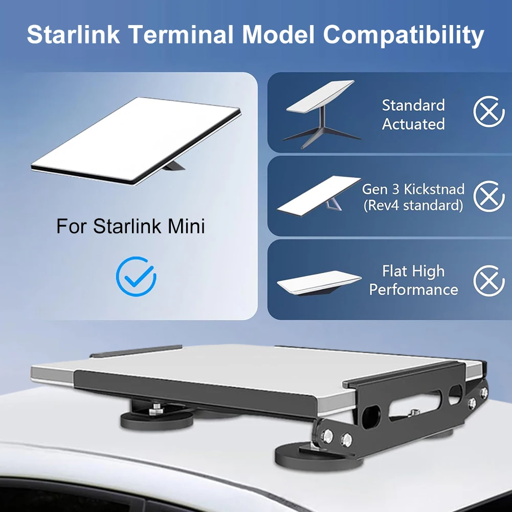 Car Roof Mount Kit For Starlink Mini Quick Release Magnet Mount Magnetic Car Roof Bracket Trailer Roof Rack for RV Vans Boat