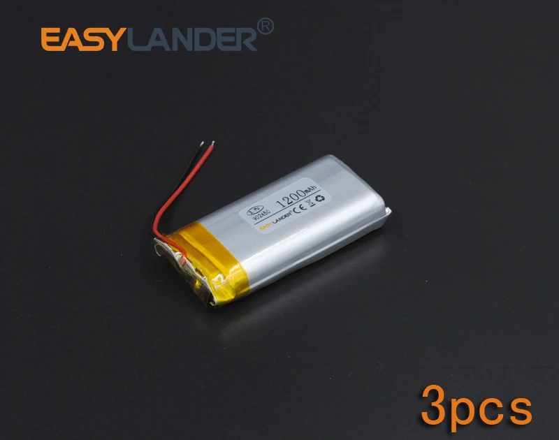 

3pcs/Lot 3.7V 1200mAh 902450 Rechargeable li Polymer Li-ion Battery For bluetooth headset mp3 speaker recorder wristband 092450