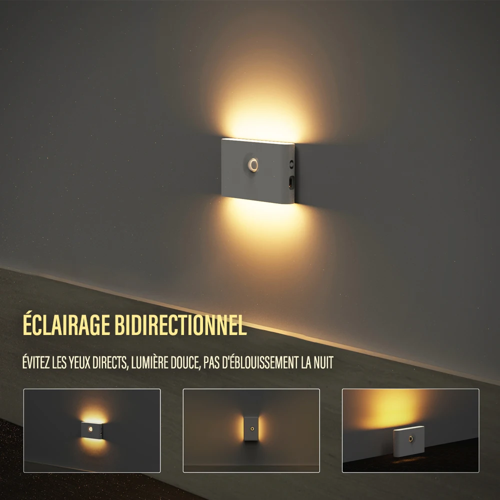 Veilleuse LED sans fil à Induction, chargement USB, corps humain, applique  murale à Induction, chambre à coucher, couloir, armoire, salle de bain,  veilleuse - AliExpress