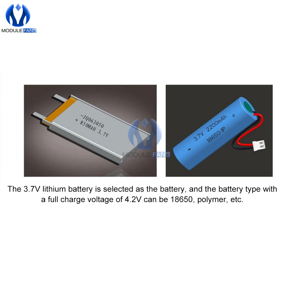 3,7 V zu 9V 5V 2A DC-DC Step Up Boost Modul 18650 Lithium-Batterie Lade Entladen Bord Typ-C DC Booster Converter Modul – Detail 8