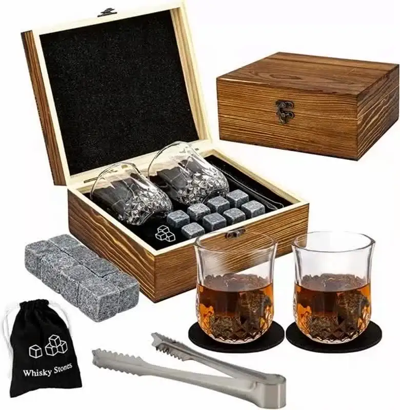 SAICOOS Whiskey Stones 8 Pack - Reusable Stainless Steel Ice Cubes