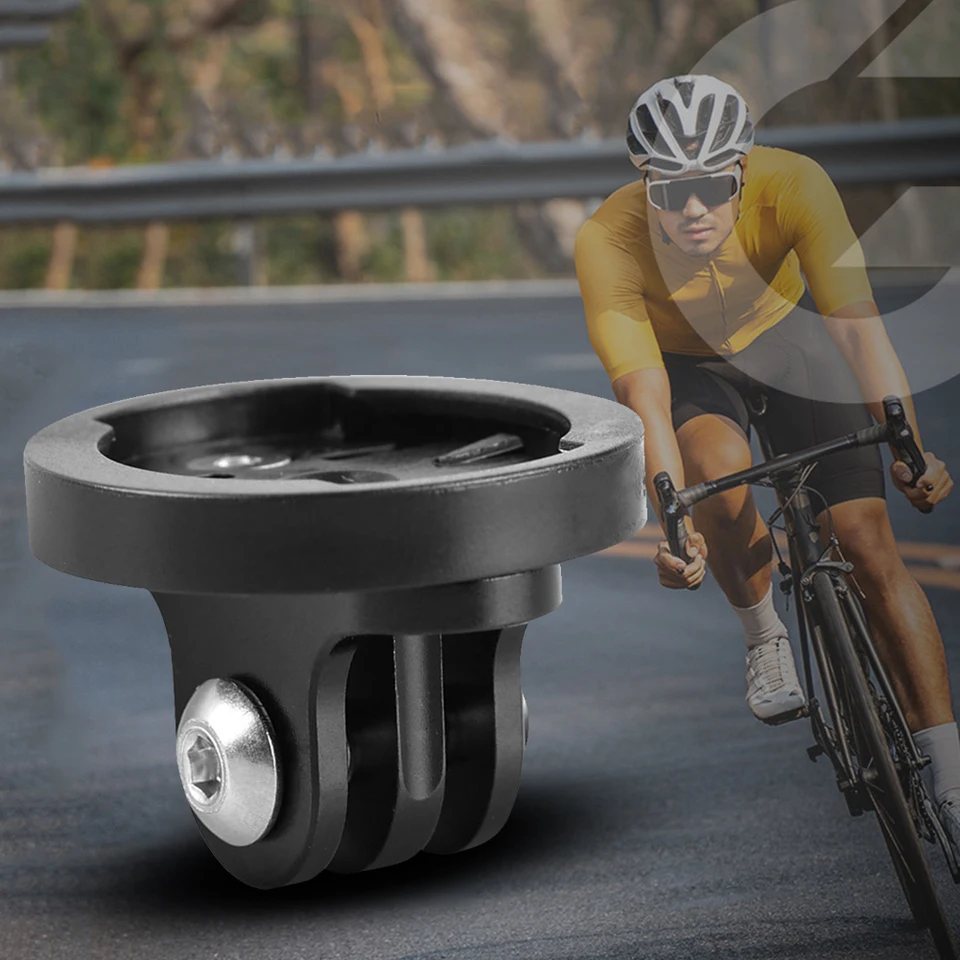 Base De Montaje Para Ordenador De Bicicleta Garmin Y Bryton - Fijación Segura, Plástico Negro, Solo 5 Gramos