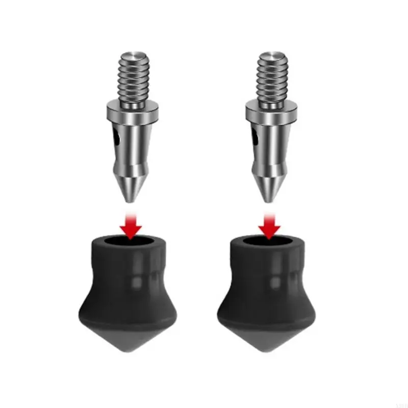 X9FB 3PCS 1/4 Stainlessed Steel Tripod Feet Nails For Secure Positioning On Smooth Or Uneven Terrains