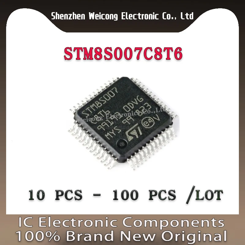 

STM8S007C8T6 STM STM8 STM8S STM8S007 STM8S007C STM8S007C8 IC MCU 8BIT 64KB FLASH 48LQFP