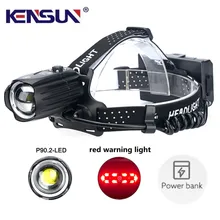 

XHP90 Glare Headlight USB Charging Input And Output Telescopic Zoom P90 Outdoor Lighting Headlamp