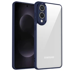 Enhanced Durable Shield: Shockproof Clear Matte Phone Case Cover - Galaxy A20 (Navy Blue)