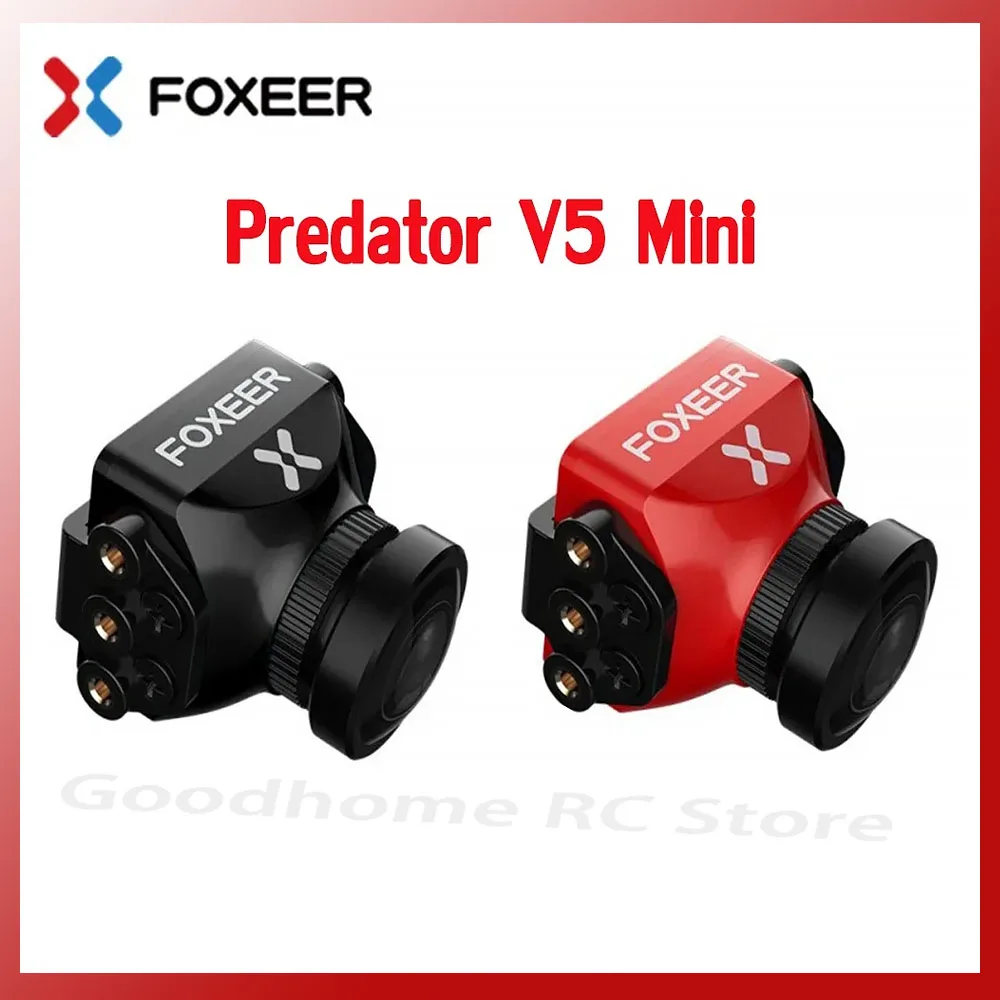 Foxeer Predator V5 Fpv Camera Racing Drone Mini Camera16:9/4:3 Pal/Ntsc Commutabile Super Wdr Osd 4Ms Latency