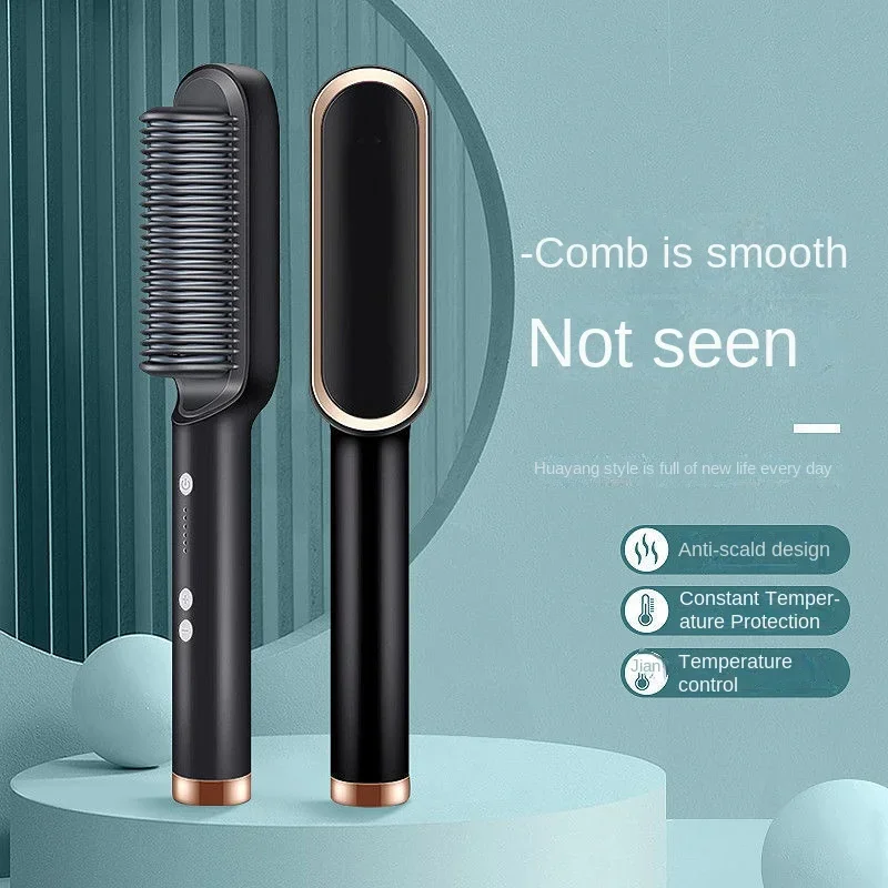 Professional Negative Ion Hair Straightener Hair Straightener 3In1 Professional Quick Heated Electric Hot Comb Hair Straightener 6