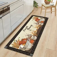 Fall Pumpkin Print Floormat Thanksgiving Autumn Harvest Balcony Kitchen Rug Living Room Bedroom Entrance Non-slip Rug Home Decor 1