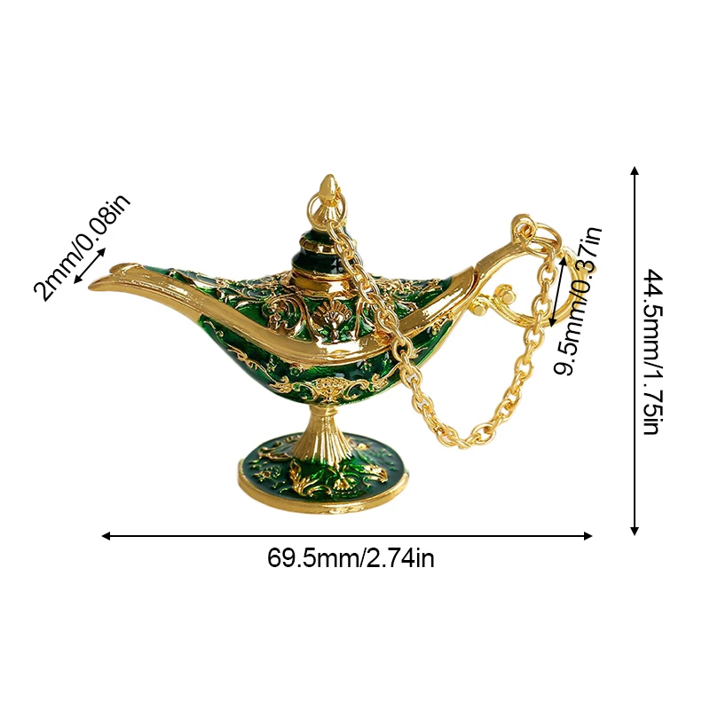 Vintage Wishing Aladdin God Lamp Palace Style Mini Statue Wedding Festivals Party Home Living Room Tabletop Decoration Crafts - Image 6