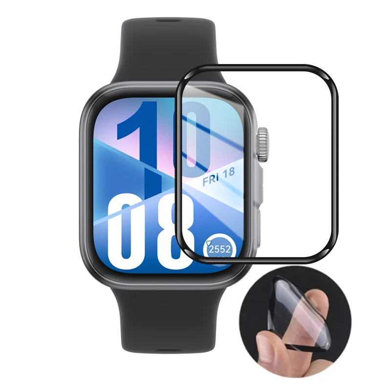 Premium 9D Curved Screen Protector Film for Smartwatches - Full Coverage, Pack of 1-4