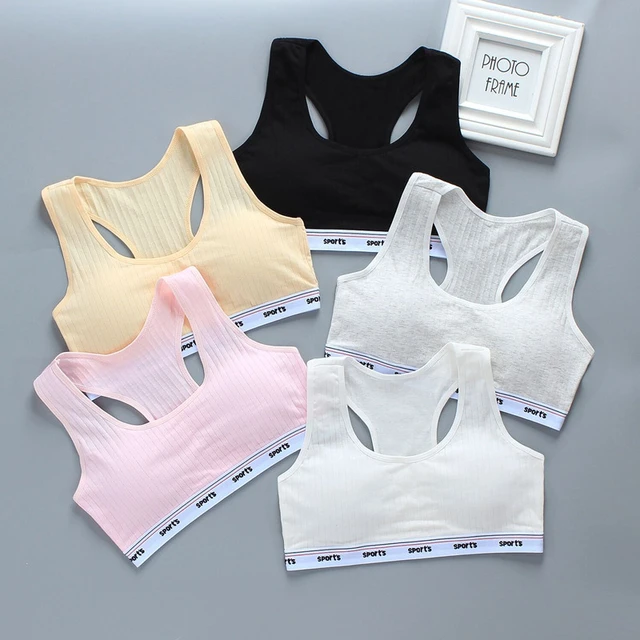 Young Girls Bra Cotton Training Bra Teenagers Lingerie Underwear 8-14Years