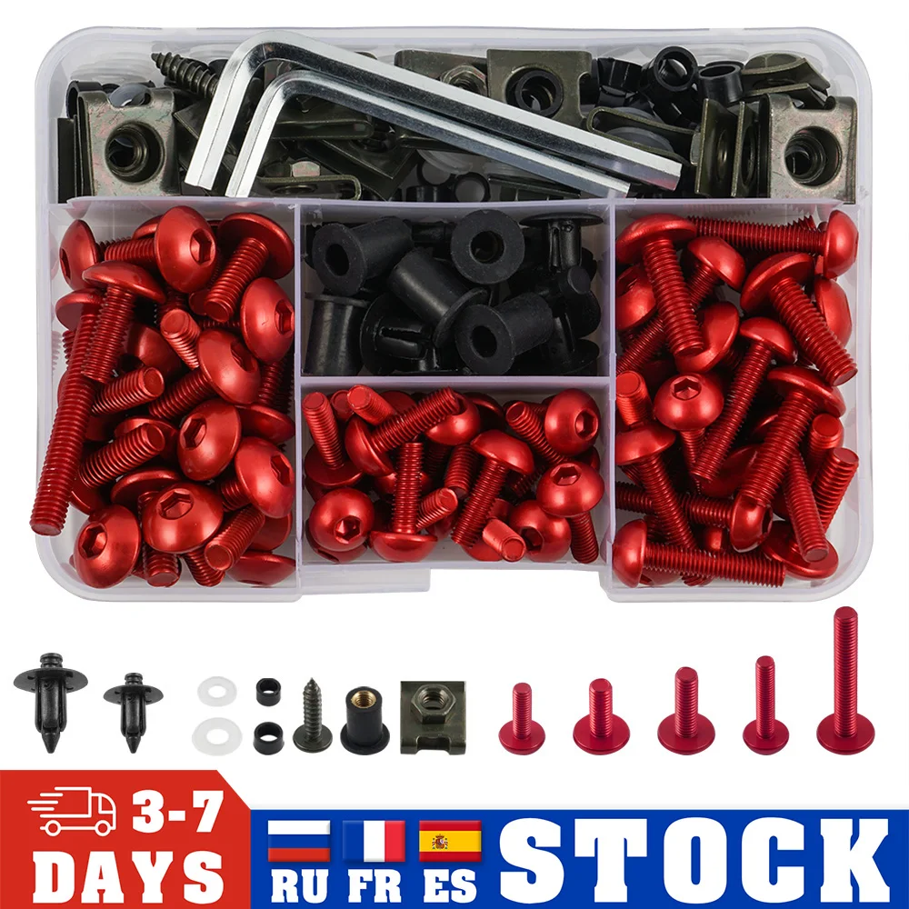190PCS M5 M6 Complete Fairing Bolts CNC Screw For Honda Honda CBR600RR CBR1000RR CBR 600 F2 F3 F4 CBR 600 RR 1000 RR