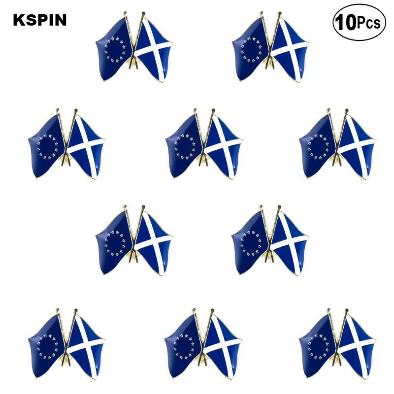 

European Union Scotland Flag Lapel Pin Flag badge Brooch Pins Badges 10Pcs a Lot