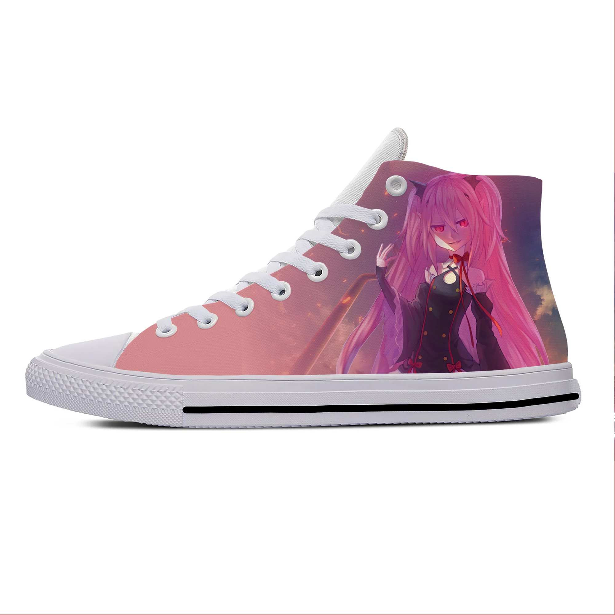 

Anime Manga Cartoon Seraph Of The End Krul Tepes Casual Cloth Shoes High Top Lightweight Breathable 3D Print Men Women Sneakers