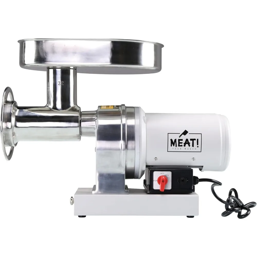 Grinder with 3 Stuffing Tubes, 2 Stainless Steel Grinding Plates, and a Stainless Steel Stuffing Plate for Making Ground Meat 6