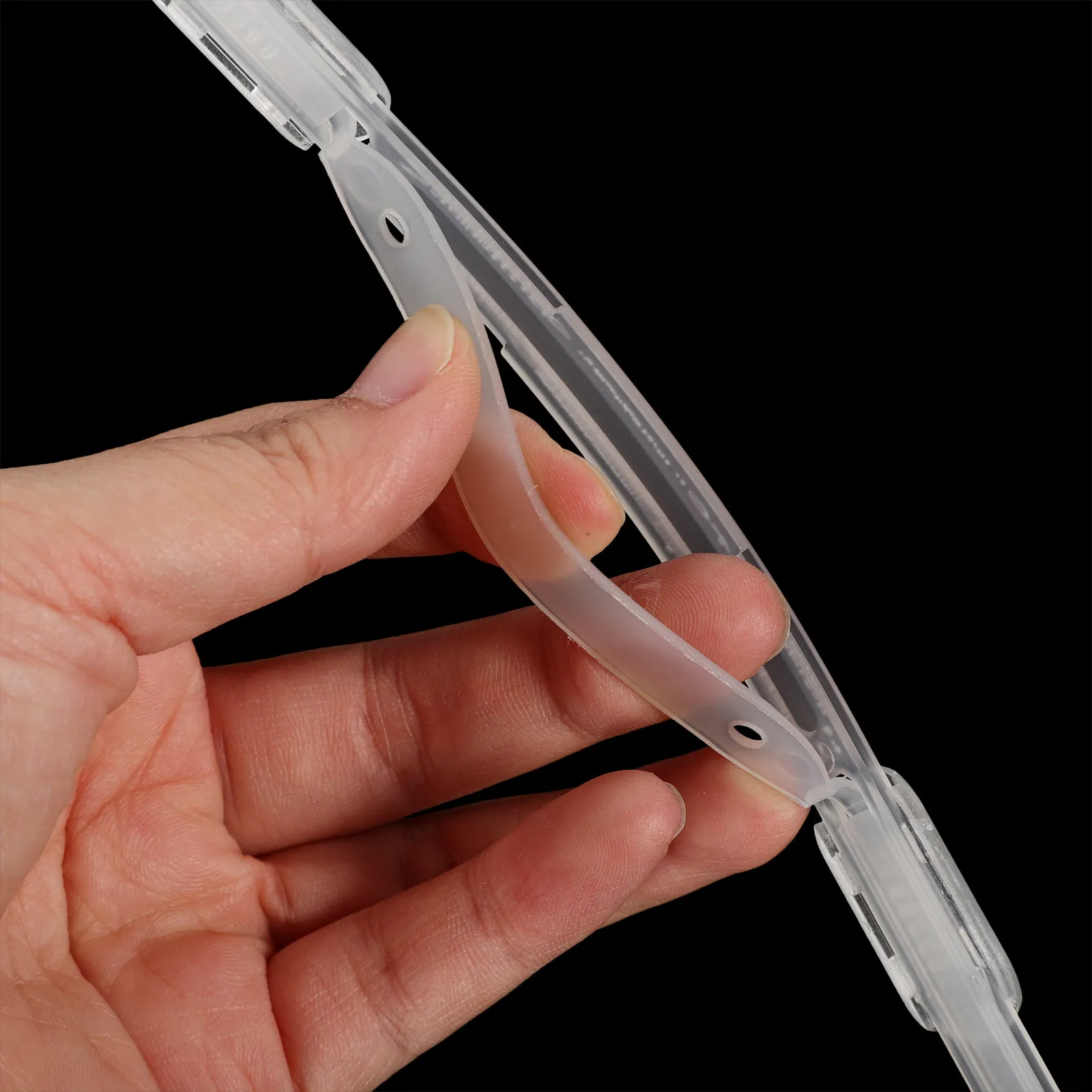 20Pcs 플라스틱 더블 홀 바인더 클립 노트북 인서트 스파인 빗 루스 리프 바인더 메커니즘 사무실 DIY 액세서리