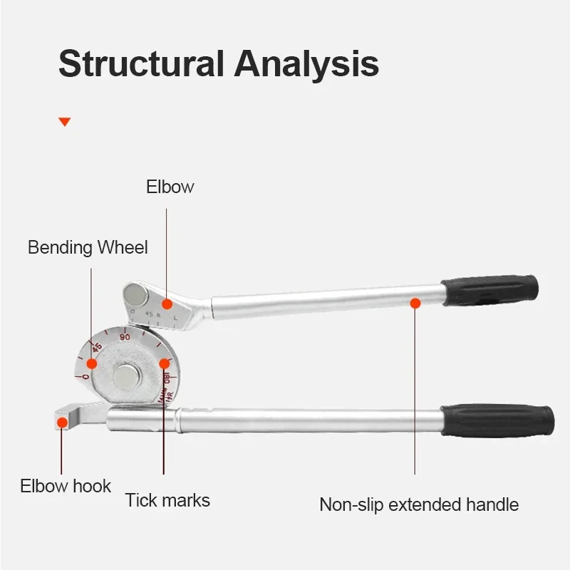 Manual Pipe Bender Tube Bending Machine 6mm 8mm 10mm 12mm 14 16 19 22mm Tubing Bender Aluminum Copper Steel Fuel Brake Lines Tube Bender