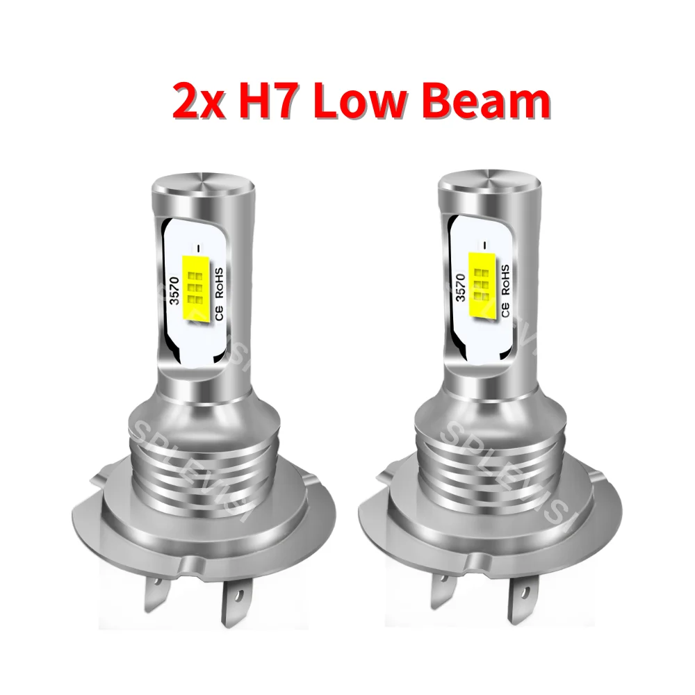 2pcs H7 Low Beam