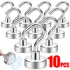 20/1PCS Metal Strong Magnetic Hook Wall-mounted Heavy-duty Magnetic Hook Key Hanger Home Kitchen Bathroom Accessories Magnet