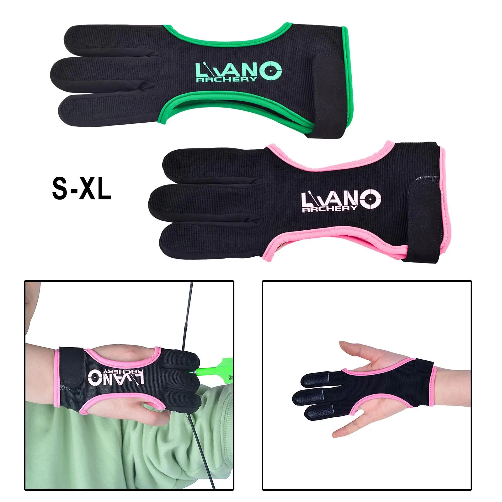 Finger Tab Accessories-Leather Recurve-Three Finger Guard for Youth Kids