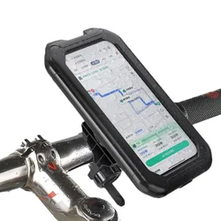 Waterproof 360° Rotating Adjustable Phone Holder (Handlebar Black)