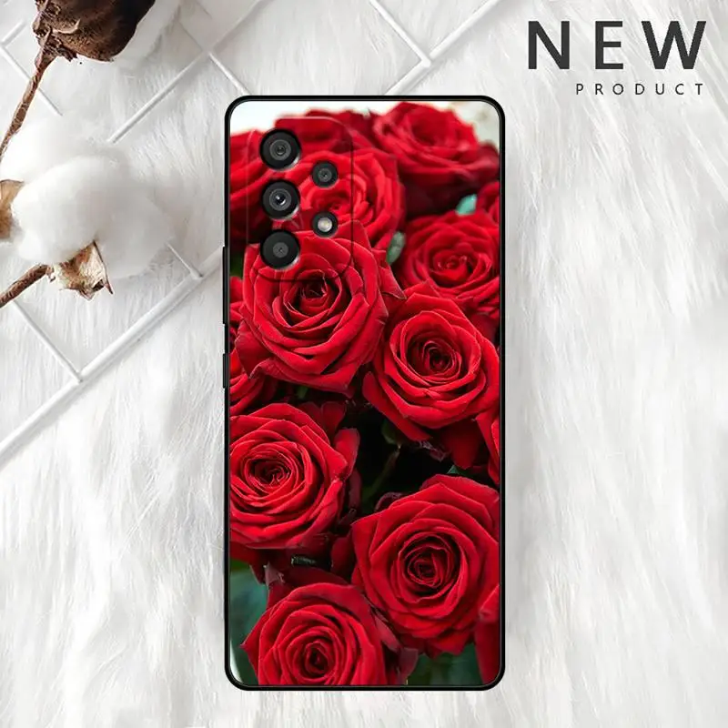 Vibrant Red Rose Design Phone Case Cover