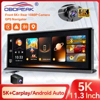 OBDPEAK K8 Pro Front 5K Rear 1080P Dash Cam Camera 11.3" Touch Ai Screen Carplay & Android Auto GPS Navigation Night Vision DVR