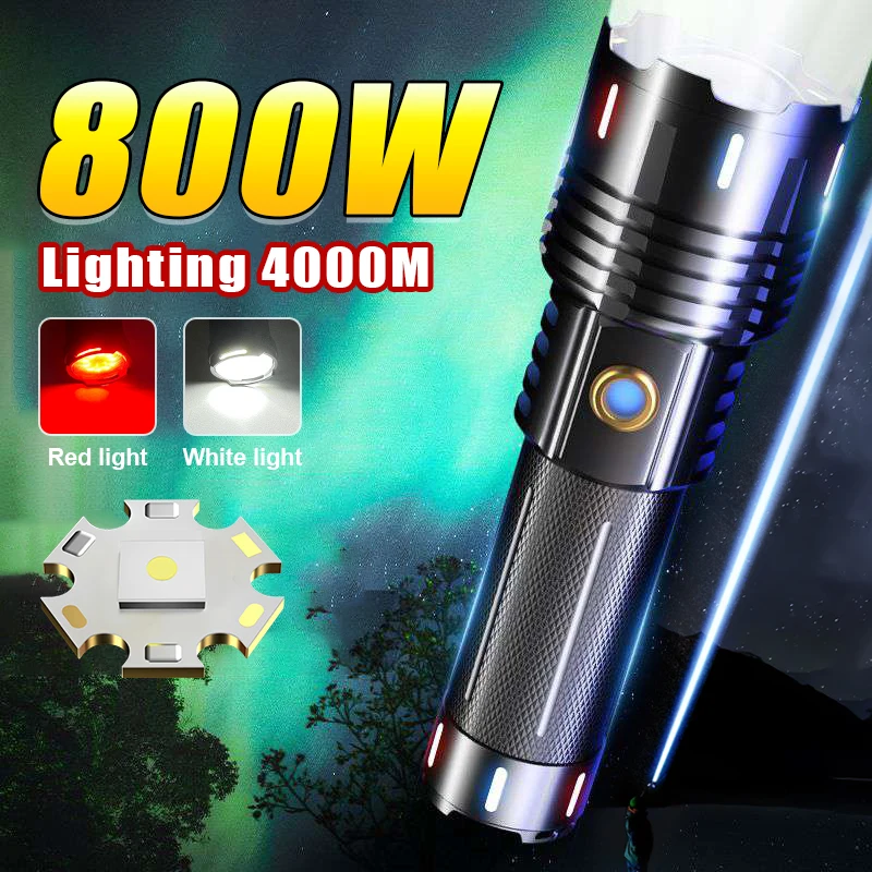 PowerfulFlashlight18650RechargeableXHP360UltraPowerfulTorchLamp1500mHighPowerLed