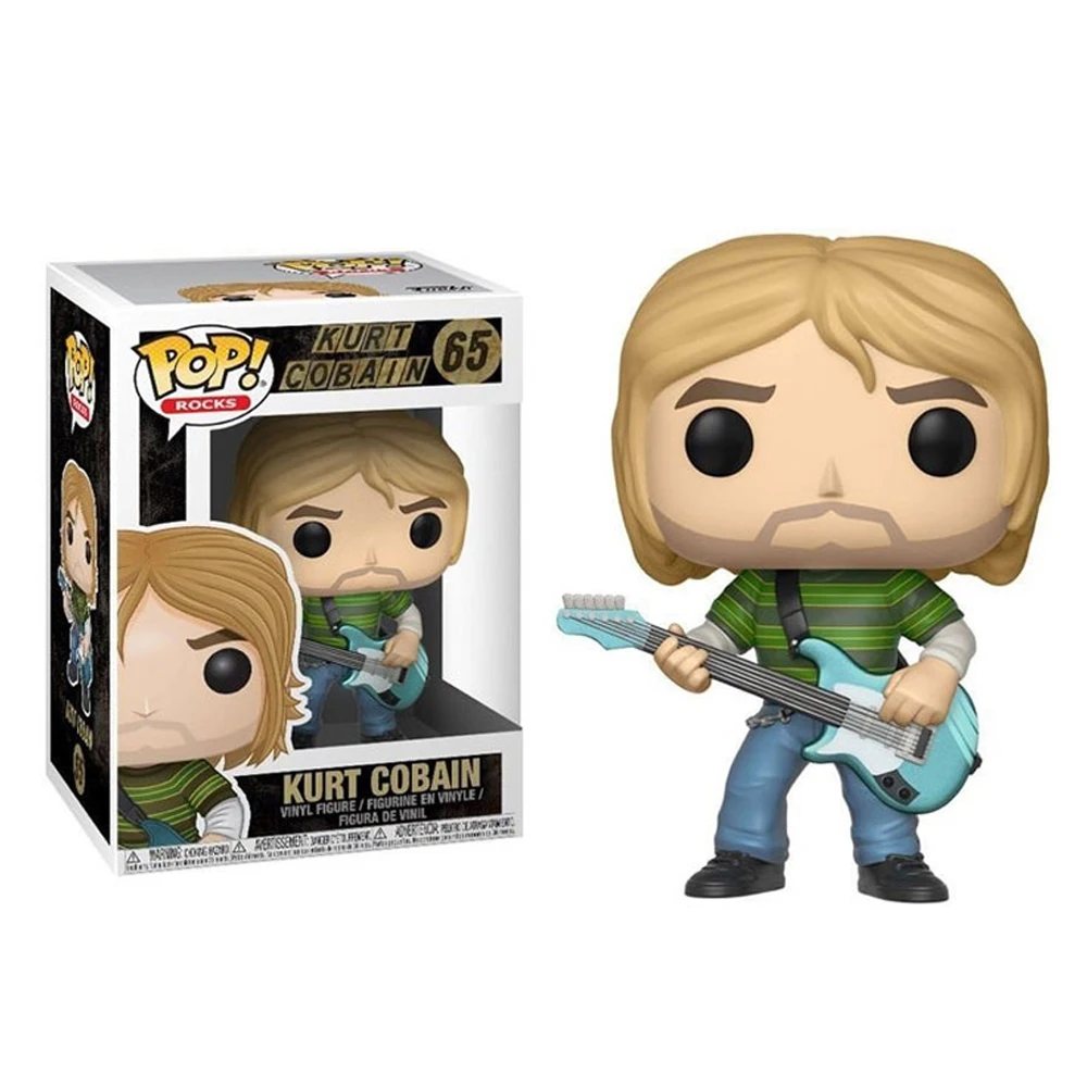 thumbnail image 5 of Funko pop KURT COBAIN #64 #65 #66 #67 Figura de vinilo Muñeca Modelo Juguetes, 5 of 5