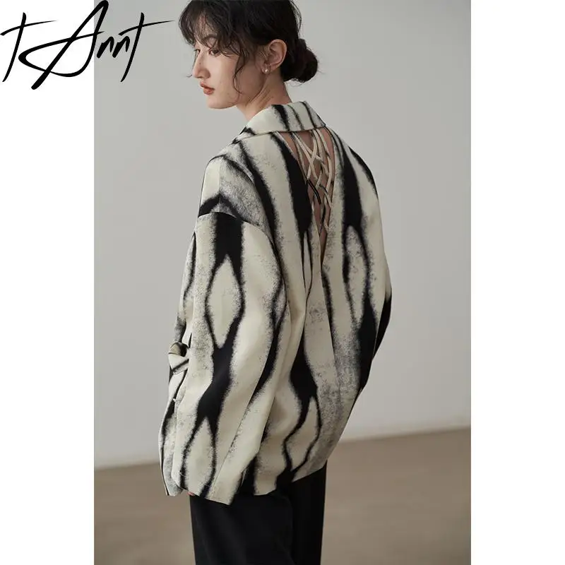 

Tannt Women Blazer Irregular Color Matching Hollow Out Women Blazers And Jackets Asymmetry Fashion Oversized Blazer Tops 2023