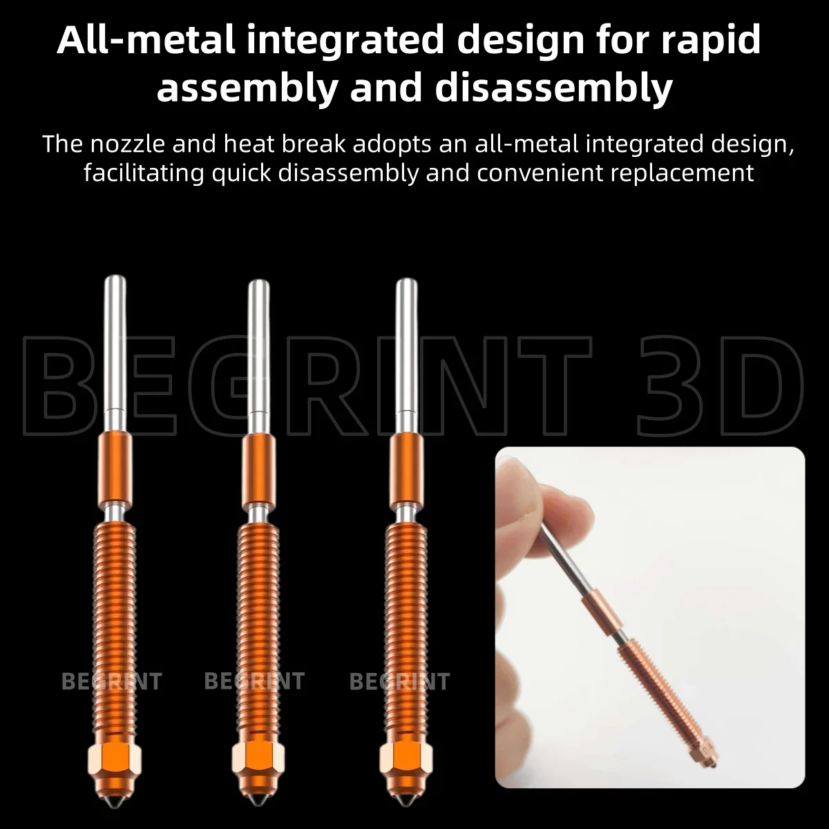 CREALITY K2 Plus mondstuk, 0,6 mm, 1 x eenhoorn, quick-swap met titaniumlegering, heatbreak ondersteuning, High Flow Printing compatibel met Creality K2 Plus 3D-printer