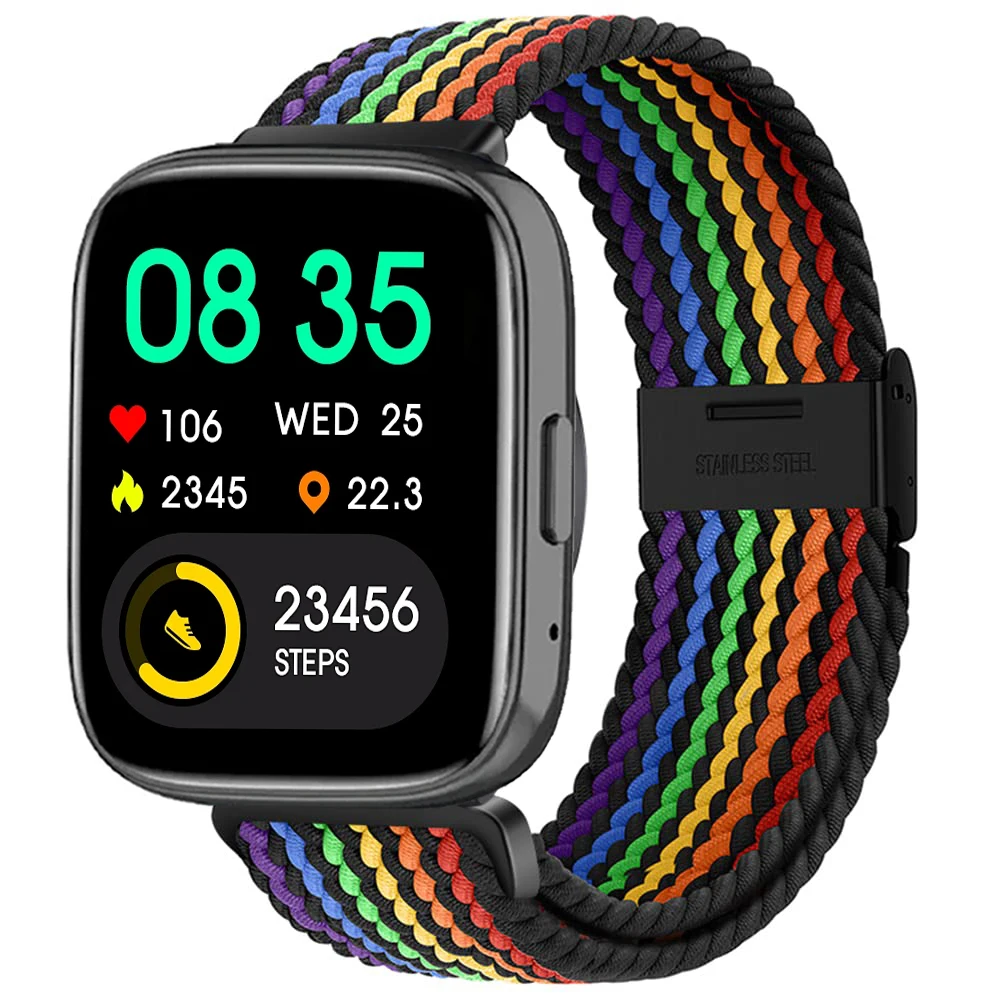 Nylon Braided Solo Loop Elastic Weave Bracelet Wristband Strap