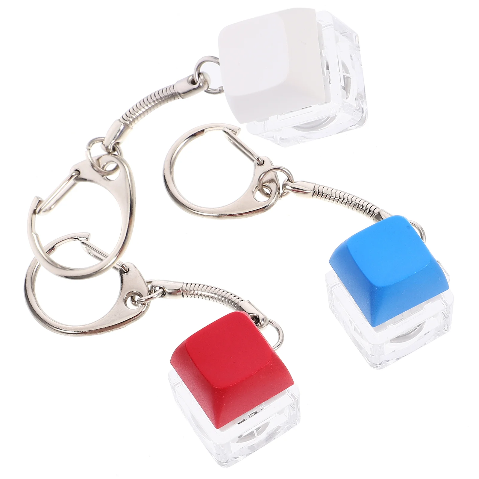 

3 Pcs Keyboard Toys Lovely Chains Key Fob Backpack Keychain Decor Aldult