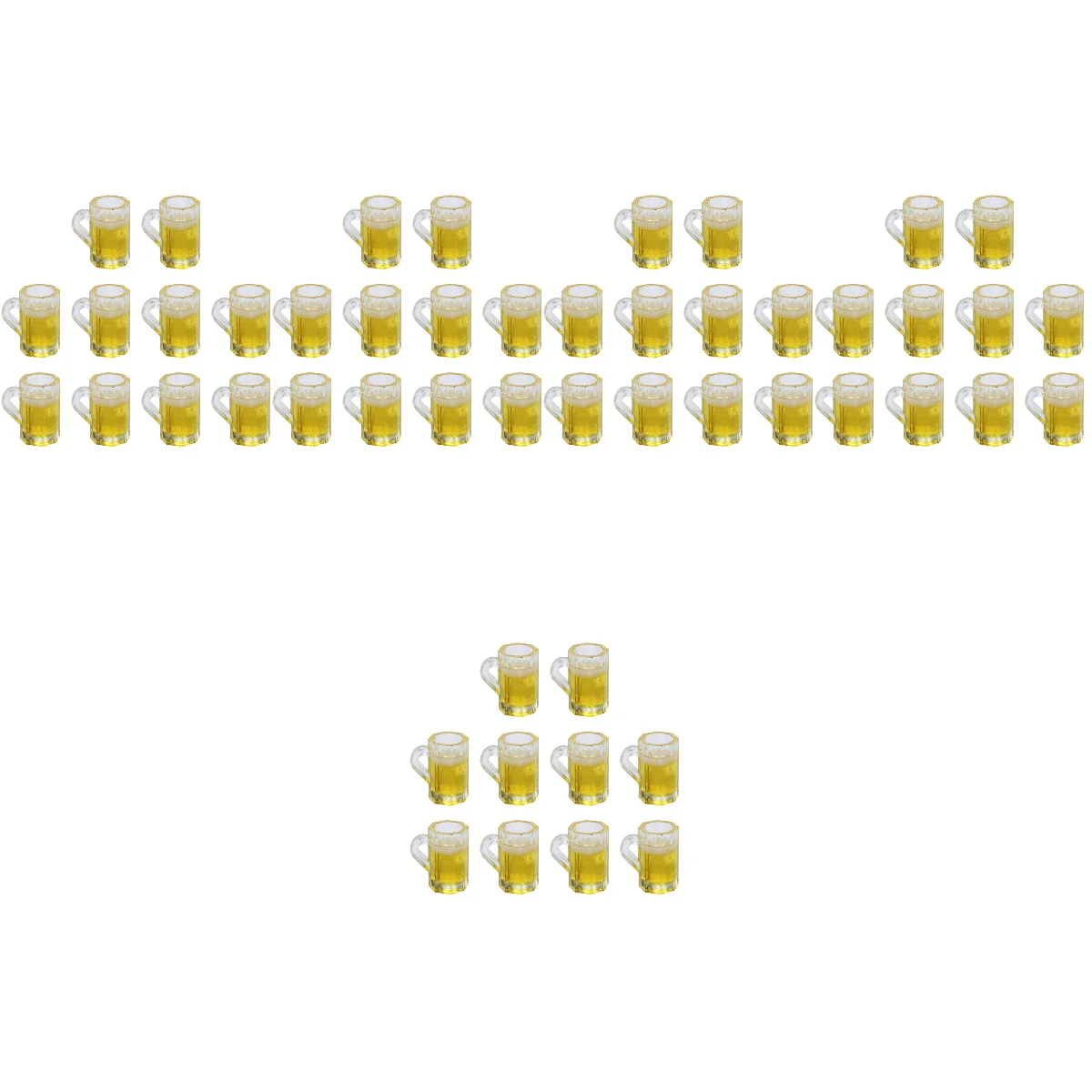 

50 Pcs Beer Mug Model Mini House Mugs Shot Glasses Adornments Home Decor Drinks Statues Cup Resin Exquisite