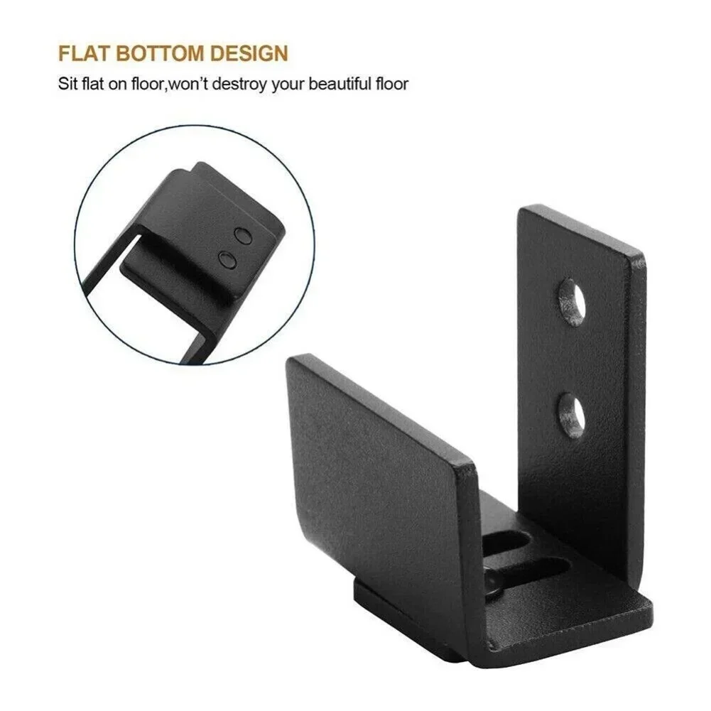 Barn Door Guides Carbon Steel Adjustable Sliding Door Floor Hardware Bottom Barn Guide Roller Decor With Screws sliding barn door guide