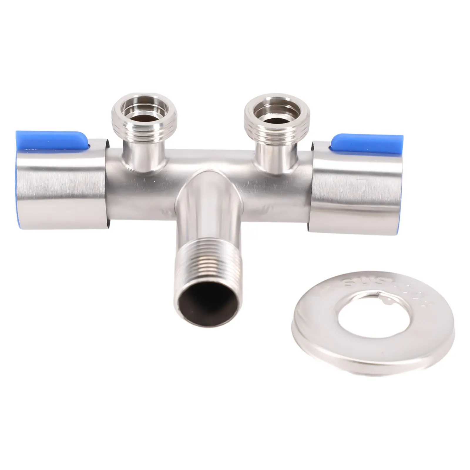 

1pc Silver Stainless Steel Faucet Triangle Valve Cold Water Tap Replacement Bathroom Supplies Toliet Washing Machine Accessories