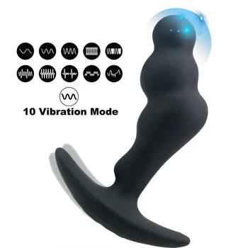 Wireless Remote Control 10 Modes G Spot Vibrator Anal Plug Prostate Massager Male Masturbator Anus Vibrating Sex Toys for Man 3