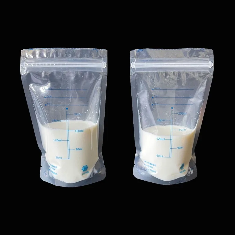 30Pcs 200ml Milk Freezer Bags Mother Milk Baby Food Breast Milk Bag BPA Free Baby Safe Feeding Bag Feeding Breast Pump Save Part 2