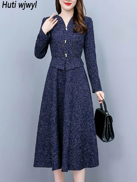 Winter Women Elegant Dresses  Luxury Winter Women Dresses - Women