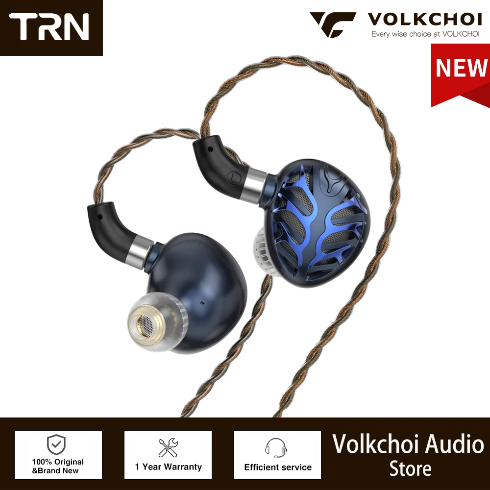 

TRN Azure Dragon In-ear Earphones, Second-generation 14.6mm flagship Planar Diaphragm HIFI Earphone, Tuning Nozzles Earbuds