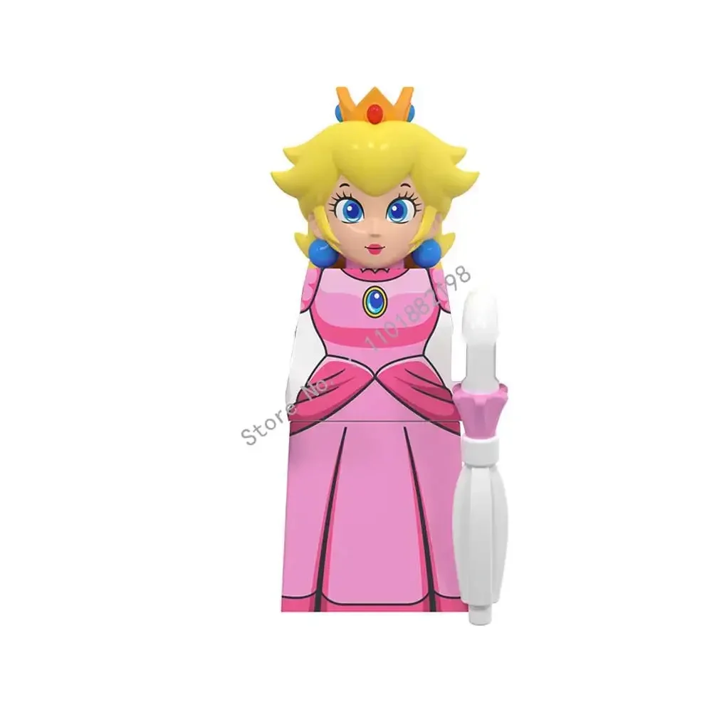 thumbnail image 3 of WM6103 Super Marios juegos japoneses Luigi Yoshi Bowser bros Koopa Kinopio Wario Peach minifiguras bloques de construcción de Anime, 3 of 5