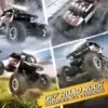 DEERC DE45 RC Car: 1:14 4WD Monster Truck, Metal Shell, 2 Batteries, 90 Min Play, 2.4GHz, LED, Rock Crawler 6