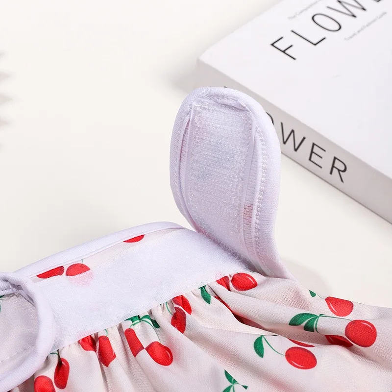 Waterproof Polyester Female Dogs Underwear Breathable Small Puppy Physiological Pants Velcro Strap Washable Girl Chihuahua Dress
