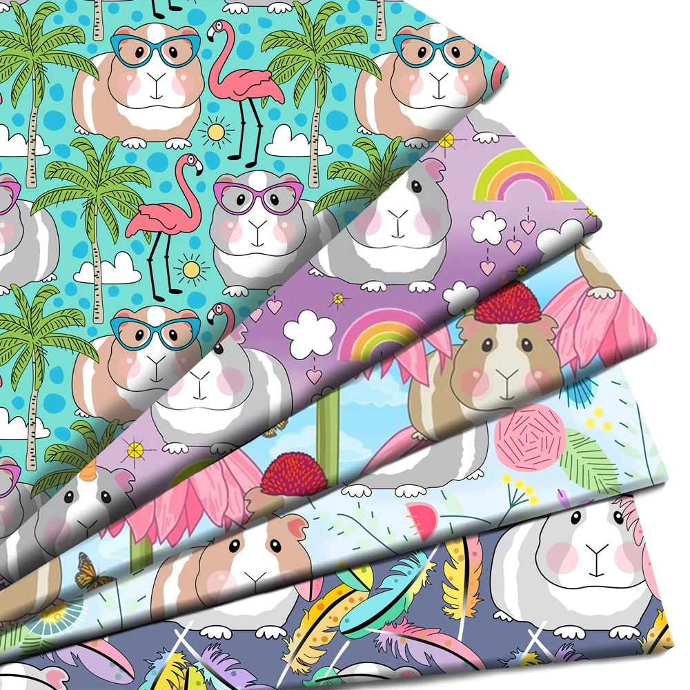 50145cmGuineaPigPrintedPolyesterCottonFabricforTissueSewingQuiltingFabrics