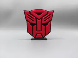 Transformers Cartoon Logo 3D Desktop Nameplate Ornament (3)