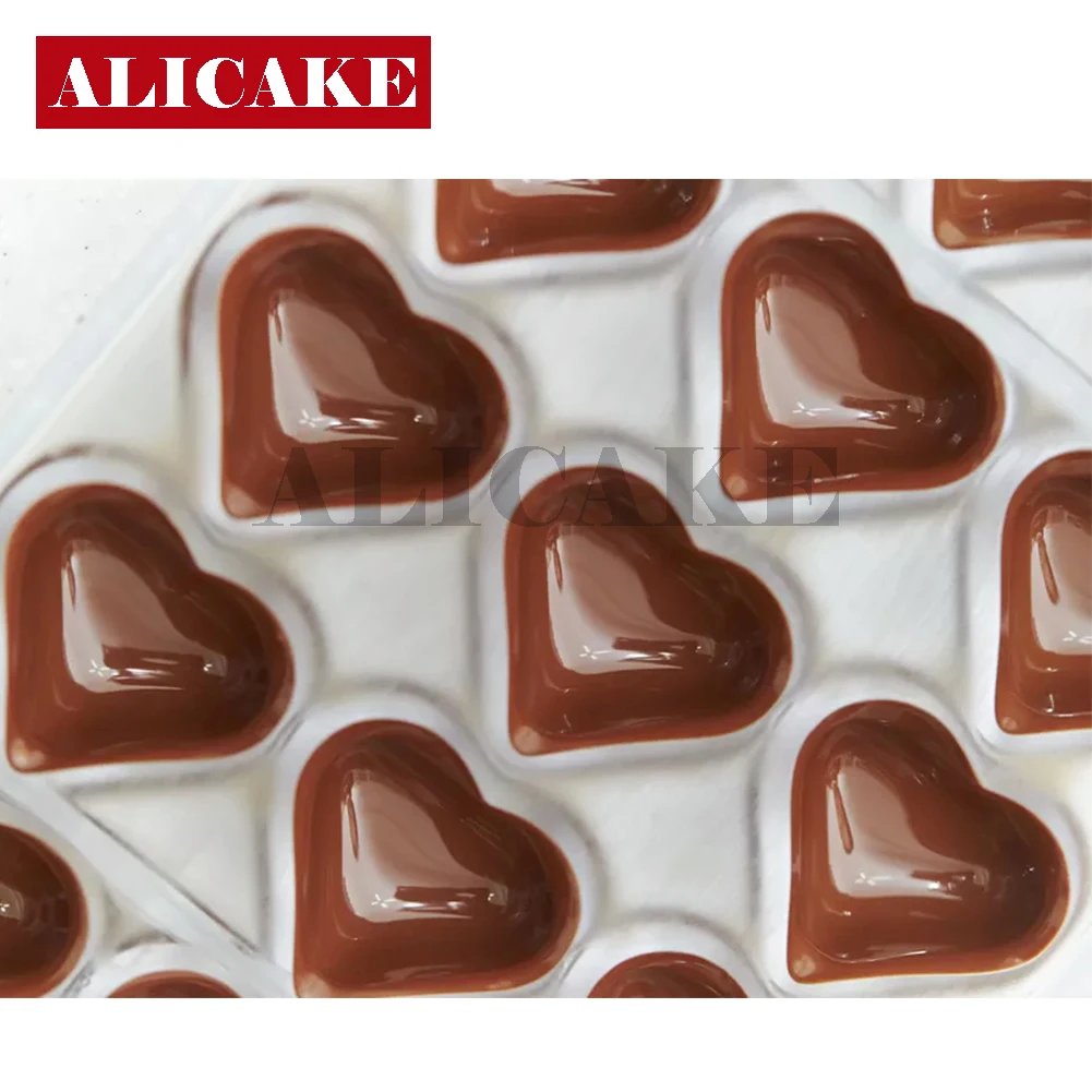 Rose cœur chocolat bonbons moule polycarbonate Pièces À faire soi-même Moule Sugarcraft Outils Bac 