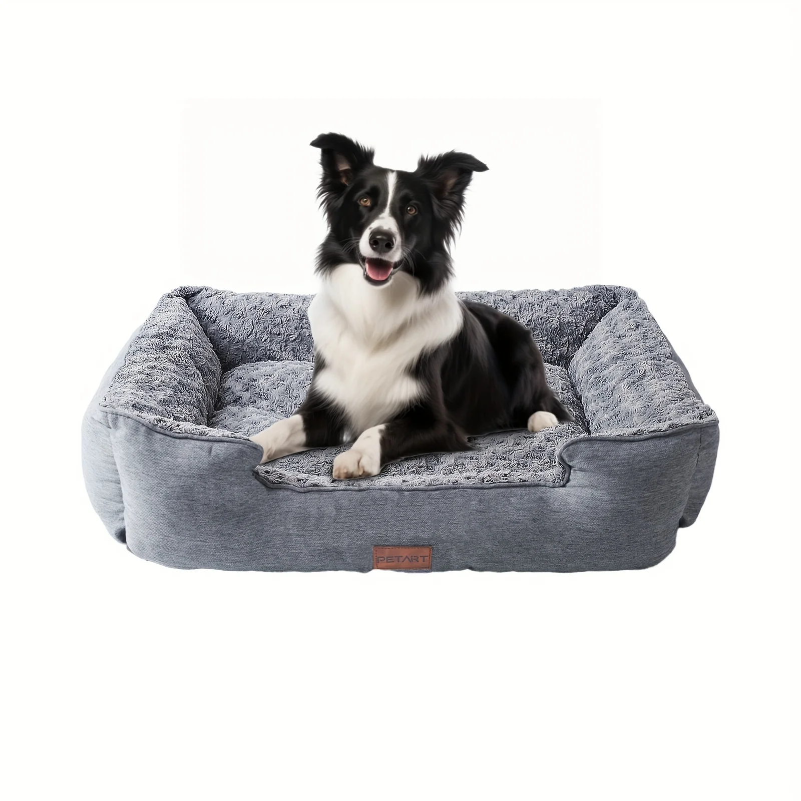 

Durable Dog Bed For Small Medium Dogs, Thickened Filled Rectangle Dog Bed, Orthopedic Dog Sofa Bed,Soft Washable Pet Kennel, Vel