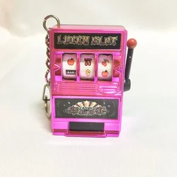 Elegant Keychain Toy: Stylish Slot Machine Fruit Design - Personalized Creative Car Pendant & Gift Accessory - D buckle (Rose Red)